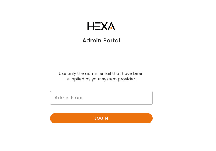 Hexa Admin Login